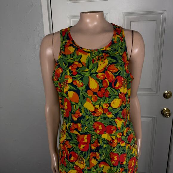 Toad & Co Women's Sun kissed Maxi Dress Medium Open Back Fruit Long Stretch LL18 - Picture 2 of 8